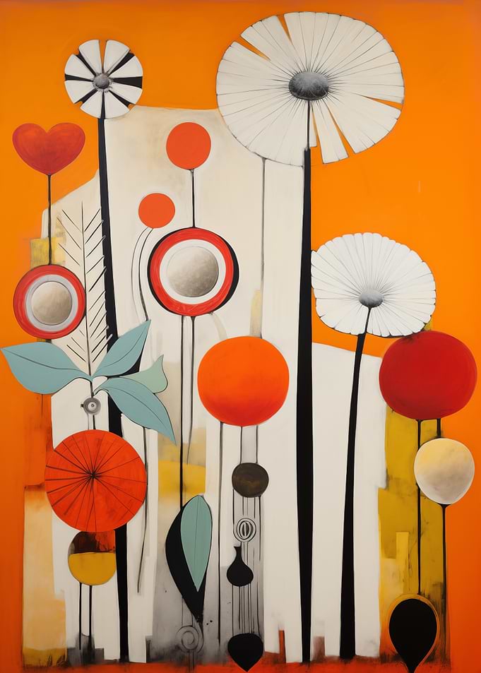 Abstract modern Floral Art