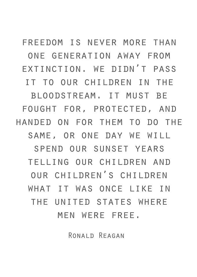 Freedom Quote - Ronald Reagan