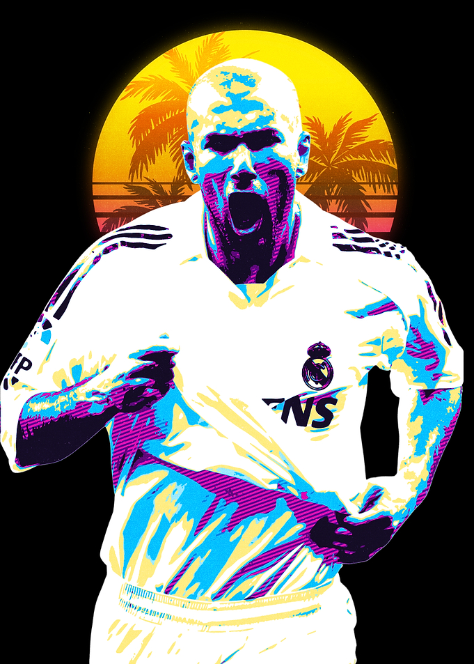 zidane Retro Art