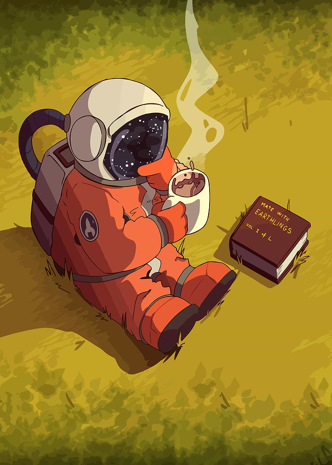 Relaxing with coffe