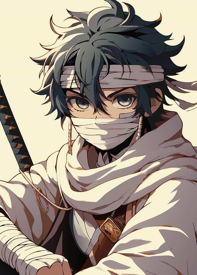 Anime Samurai with Sword