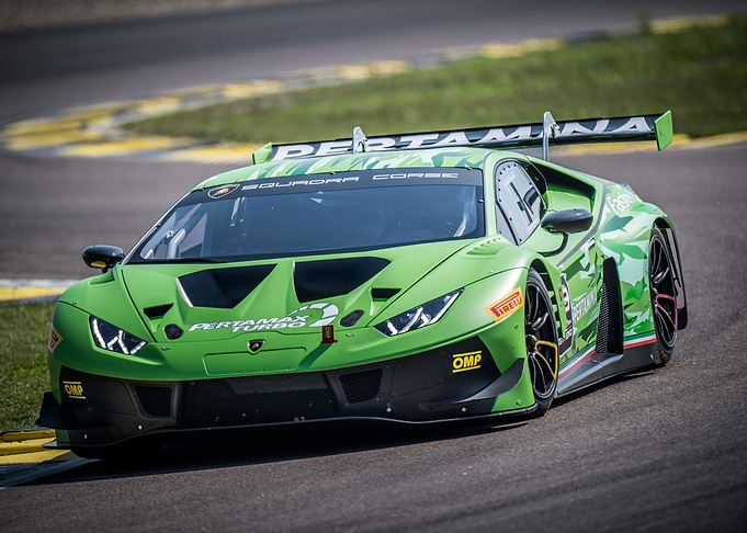 Green Lamborghini Race Car