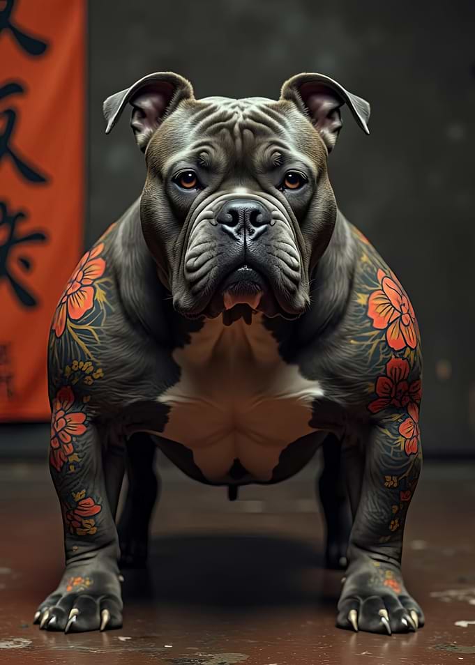 Tattooed Pitbull