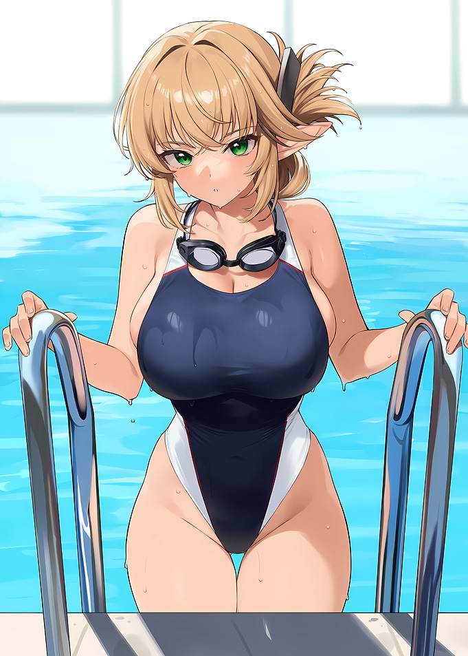 Anime Girl in Swimsuit