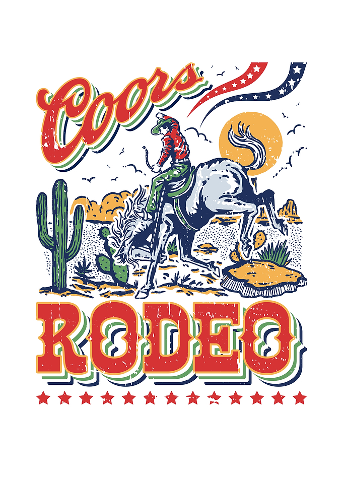 Coors Rodeo Illustration
