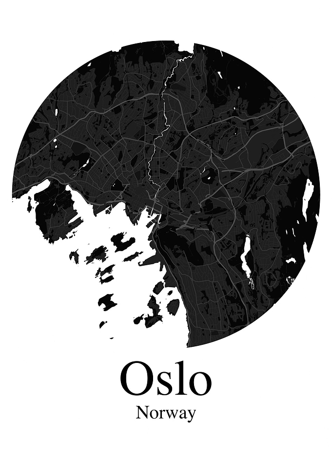 Oslo City Map Print