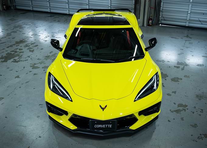 Yellow Corvette Sports Car