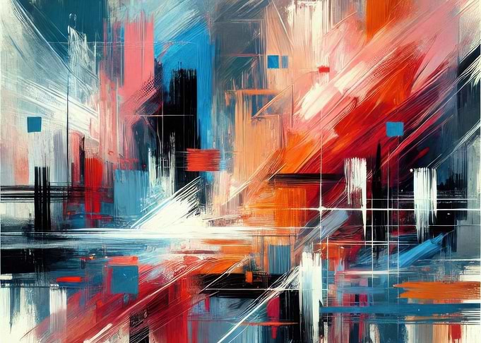 Abstract Cityscape Painting