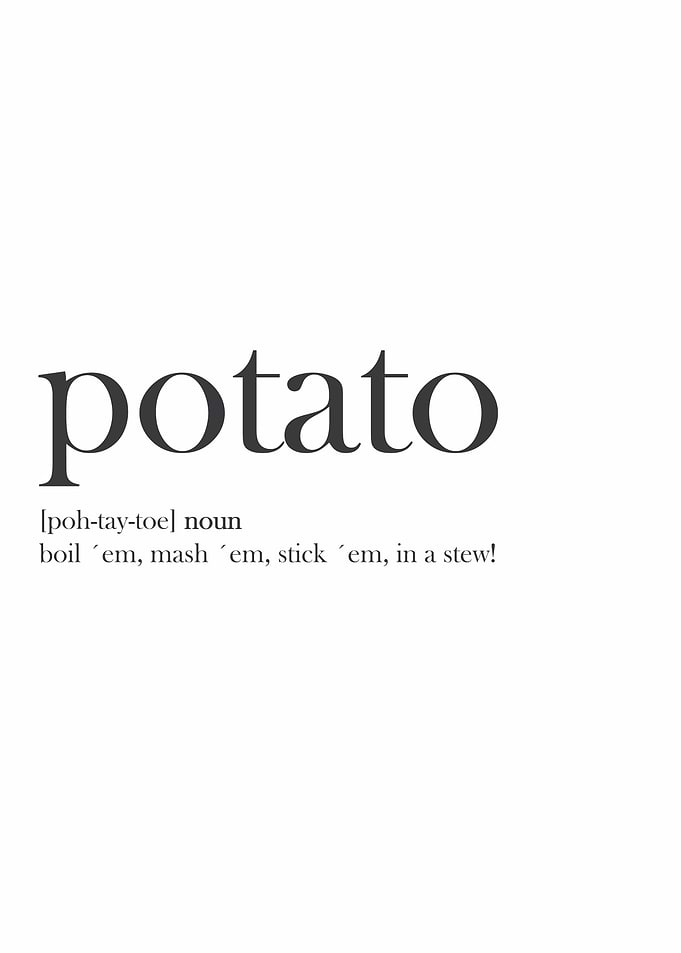 Potato Definition Print