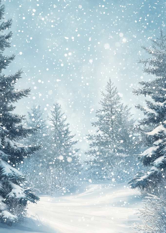 Snowy Forest Path