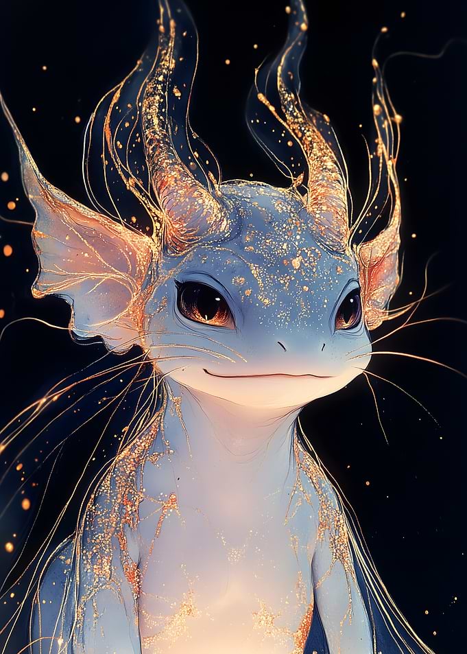 Fantasy Creature with Golden Dust