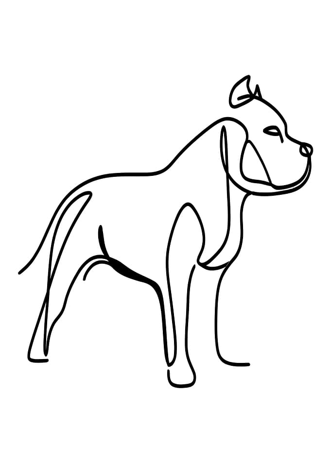 One Line Dog Art