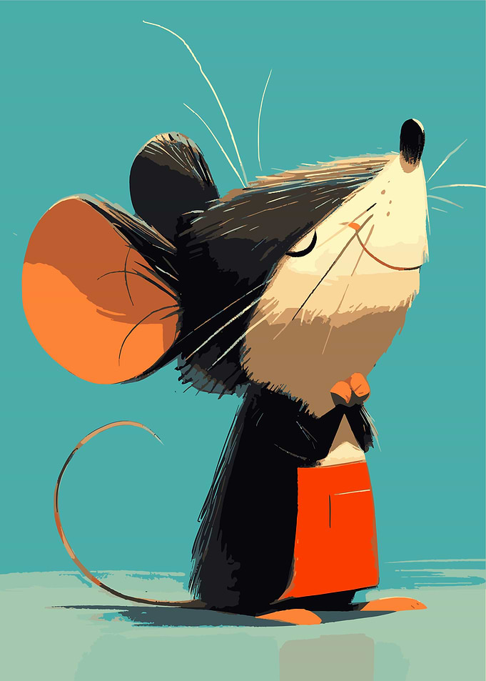 Cute Smiling Mouse
