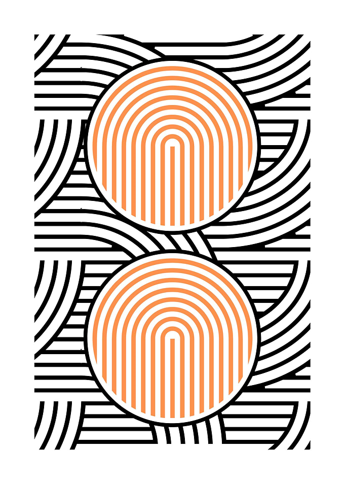 Abstract Geometric Art Print