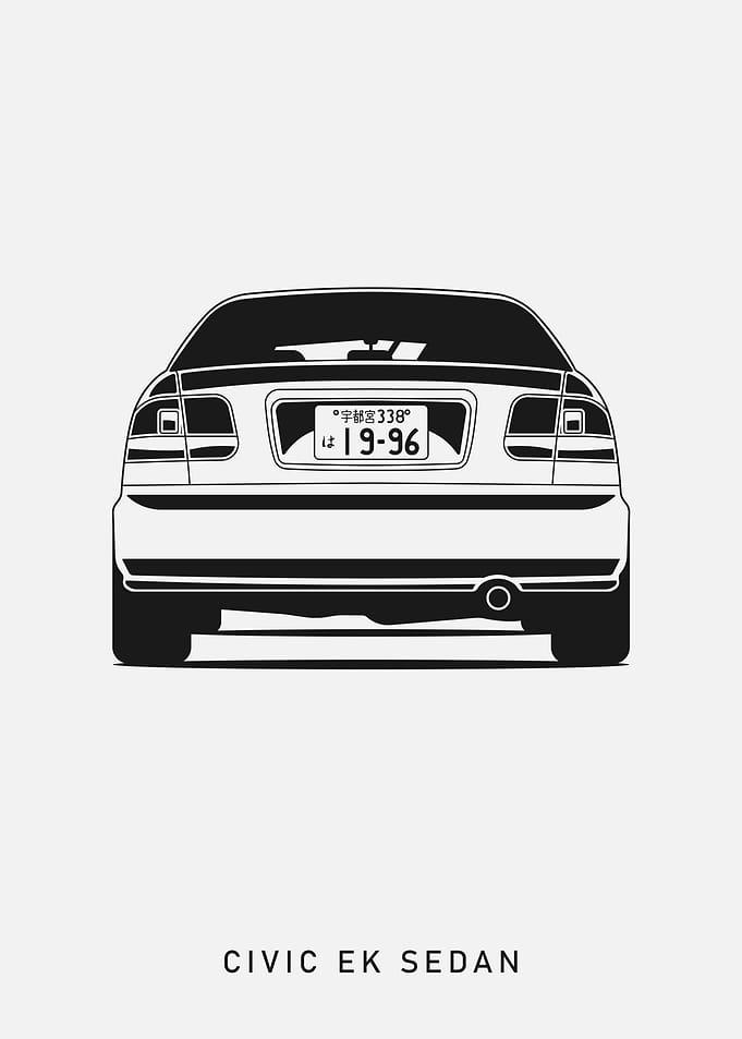 Civic EK Sedan Rear View