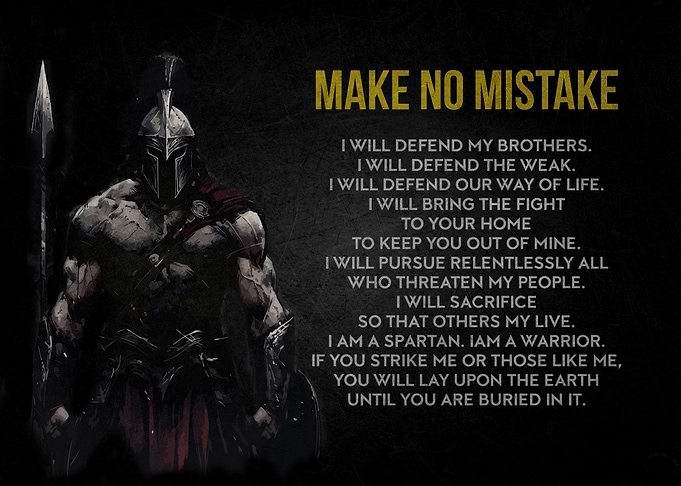 Spartan Warrior Quote