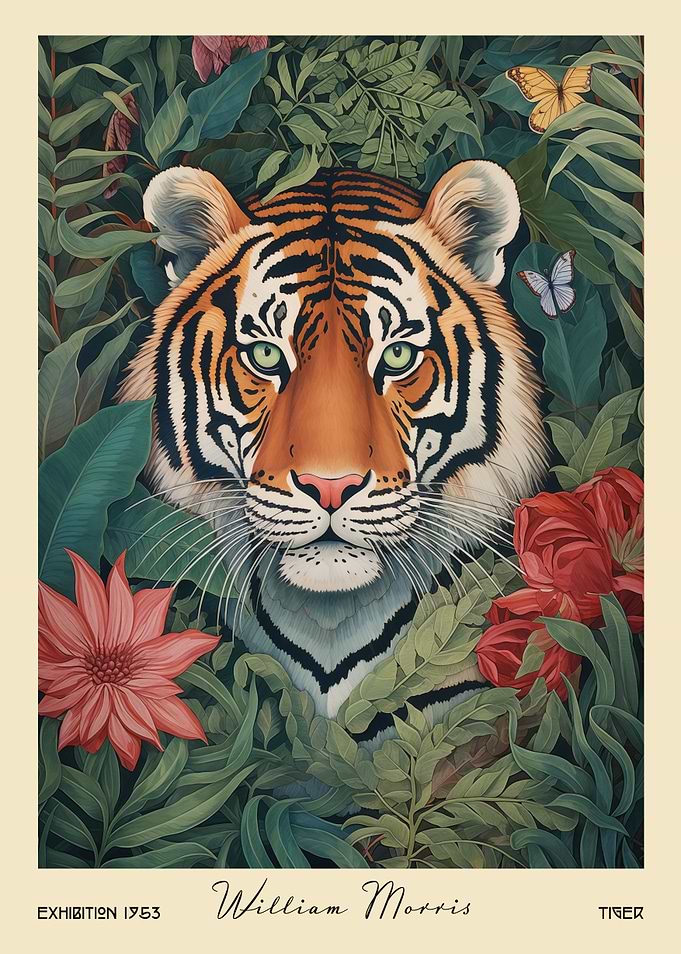 Tiger William Morris Floral
