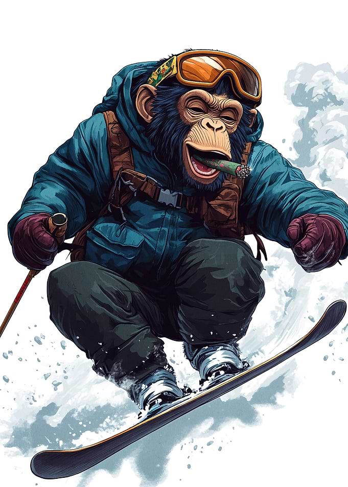 Cool Monkey Skier