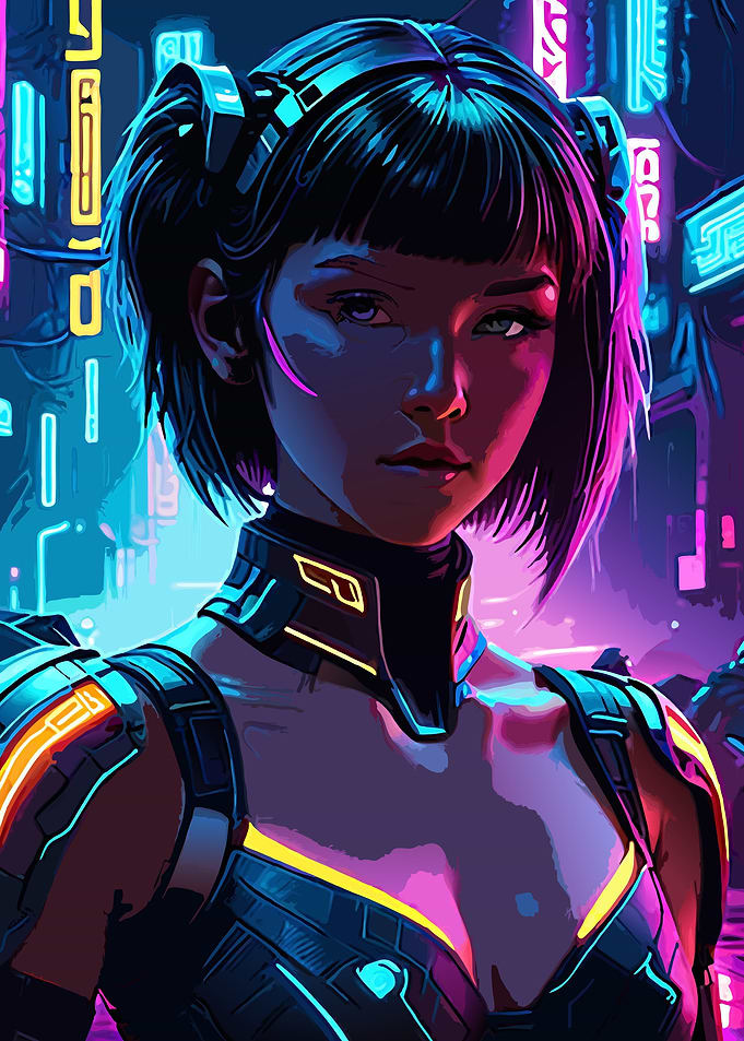 Cyberpunk Woman Portrait