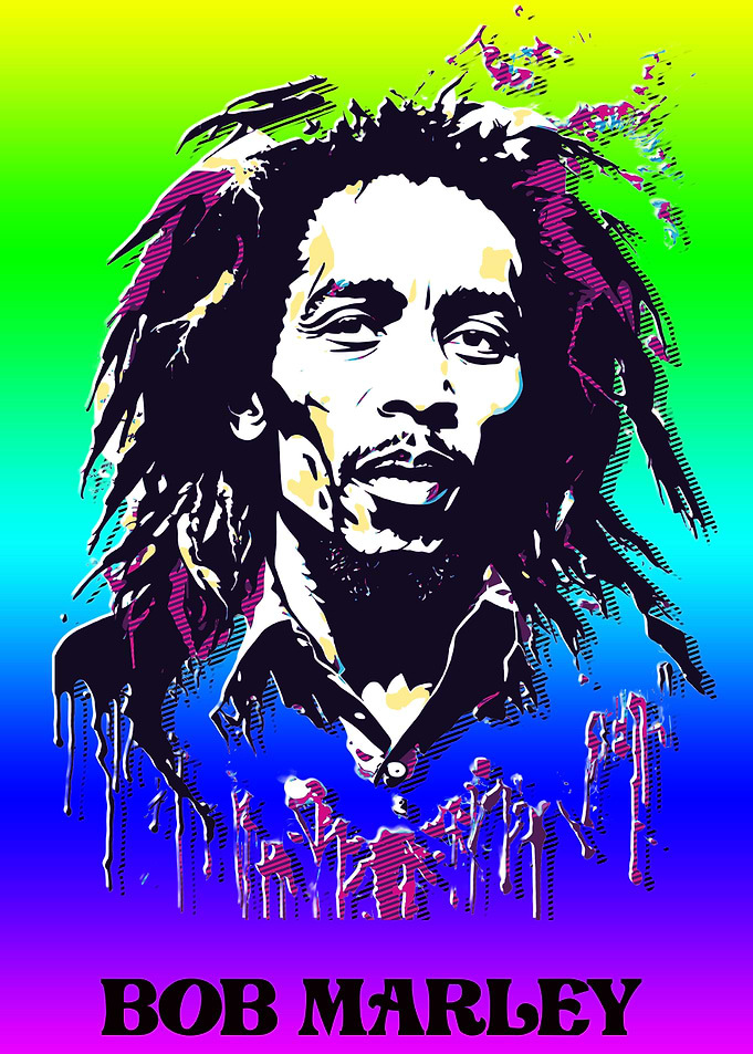 Bob Marley Pop Art Portrait