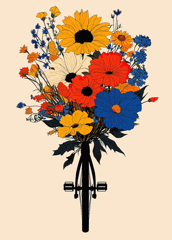 Floral Bicycle Art