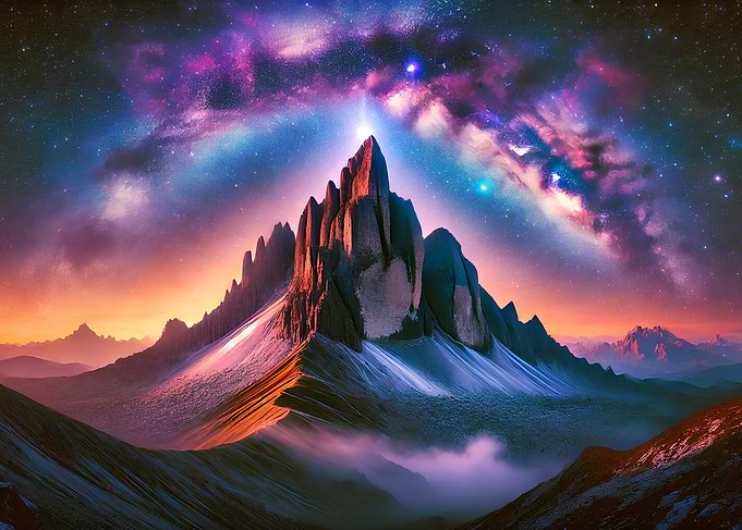 Mountainscape with Milky Way