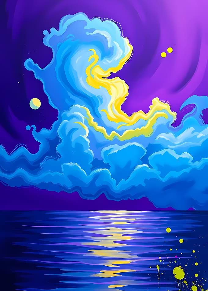 Abstract Night Sky