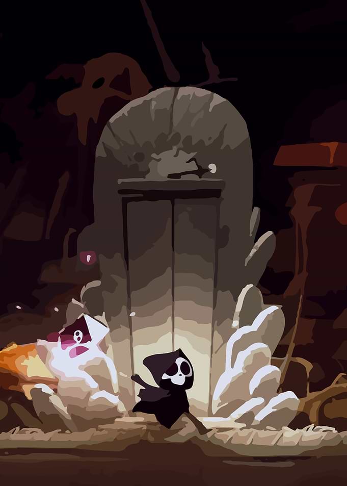 Grim Reaper and Cube