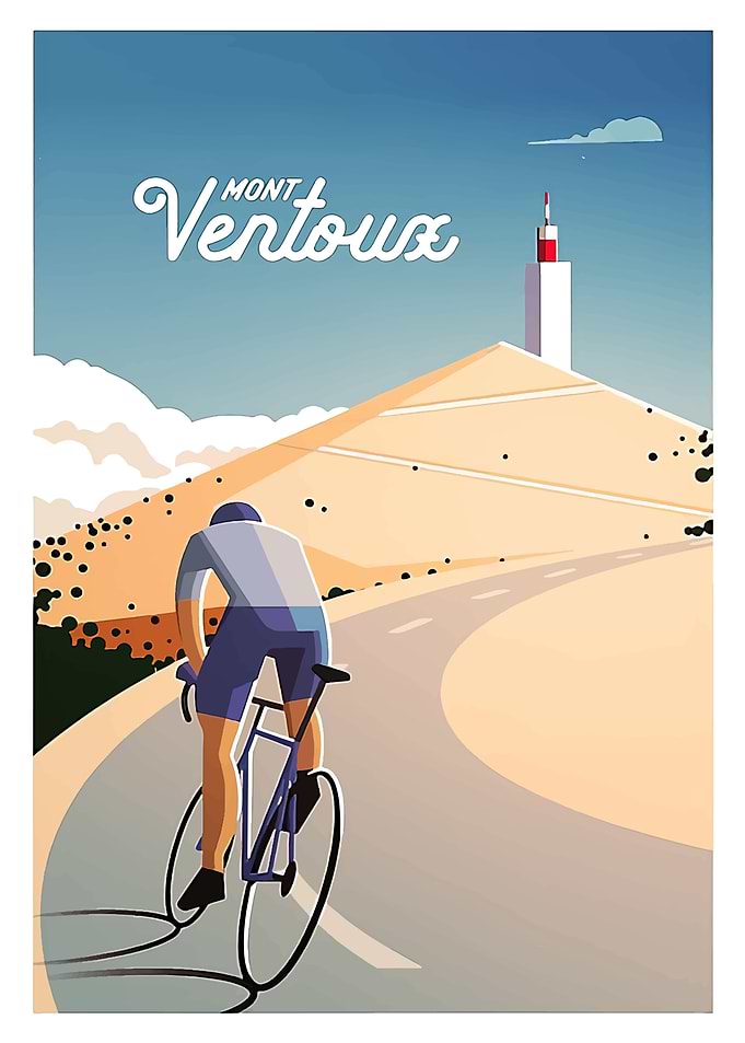 Cycling Up Mont Ventoux