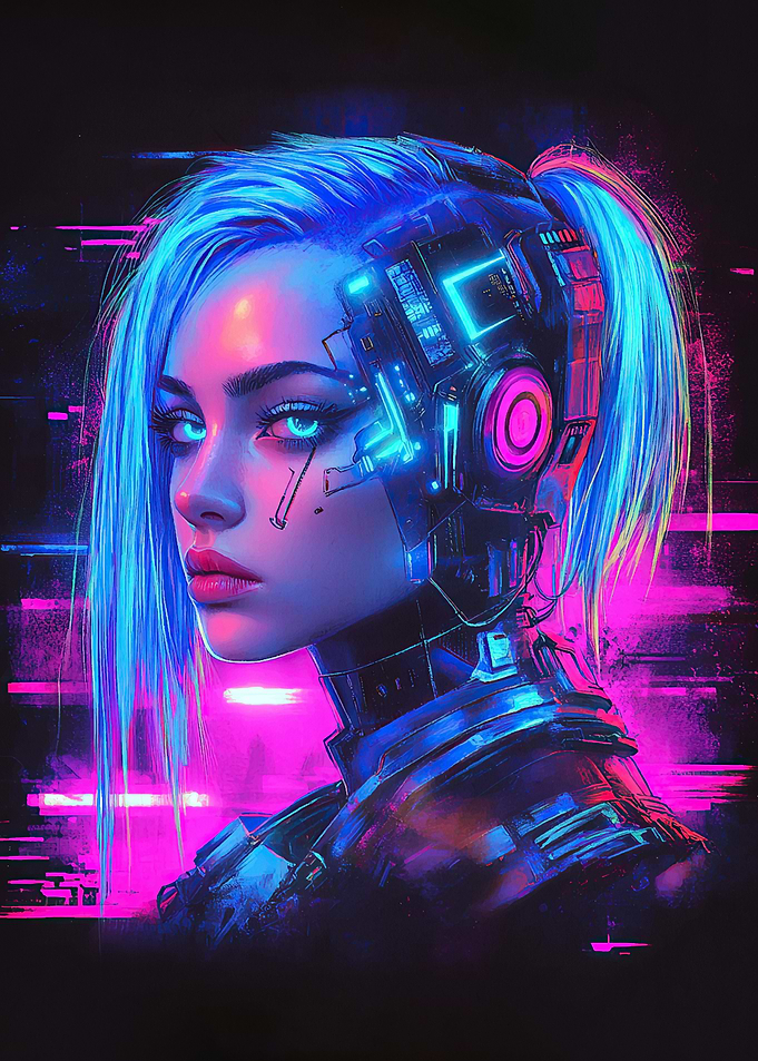 Cyberpunk Woman Portrait
