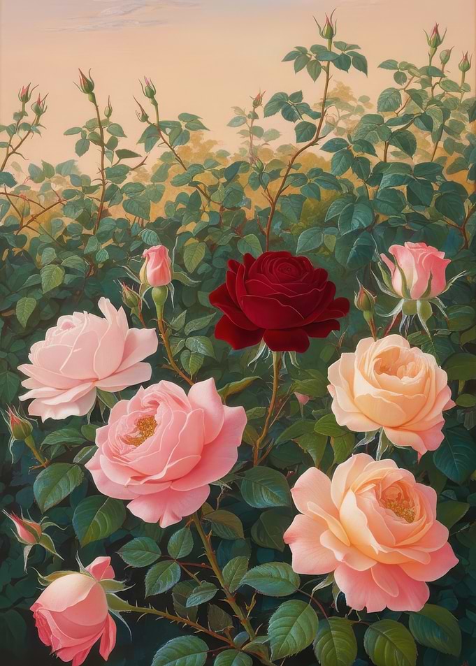 Rose Garden Painting