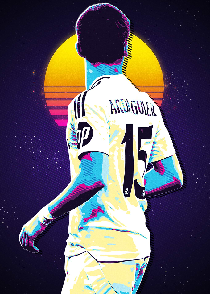 Arda Güler Retro Football Art