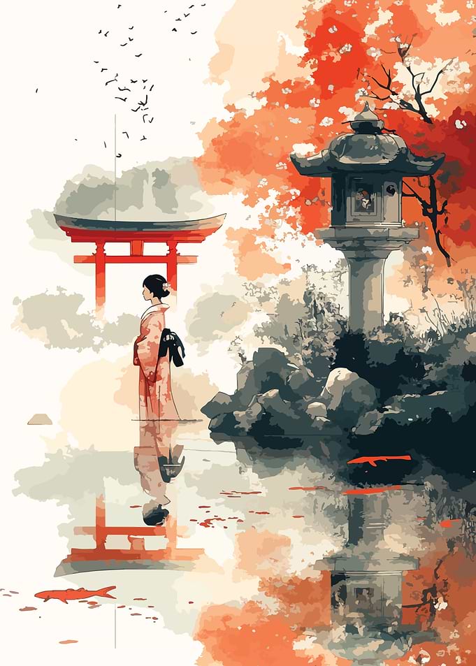 Japanese Garden Scene