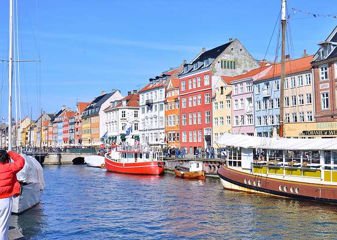 Colorful Canal in Copenhagen