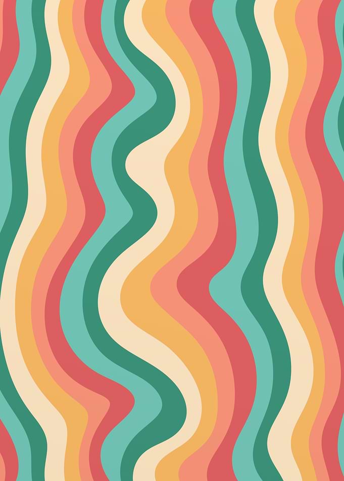 Wavy Retro Stripes
