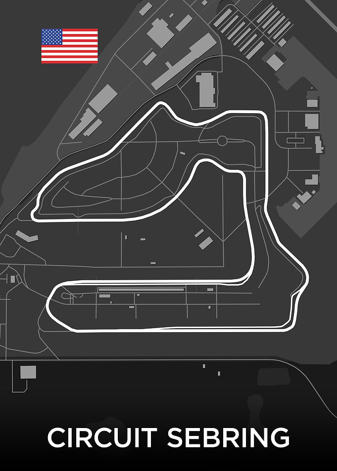 Circuit Sebring Race Track Map