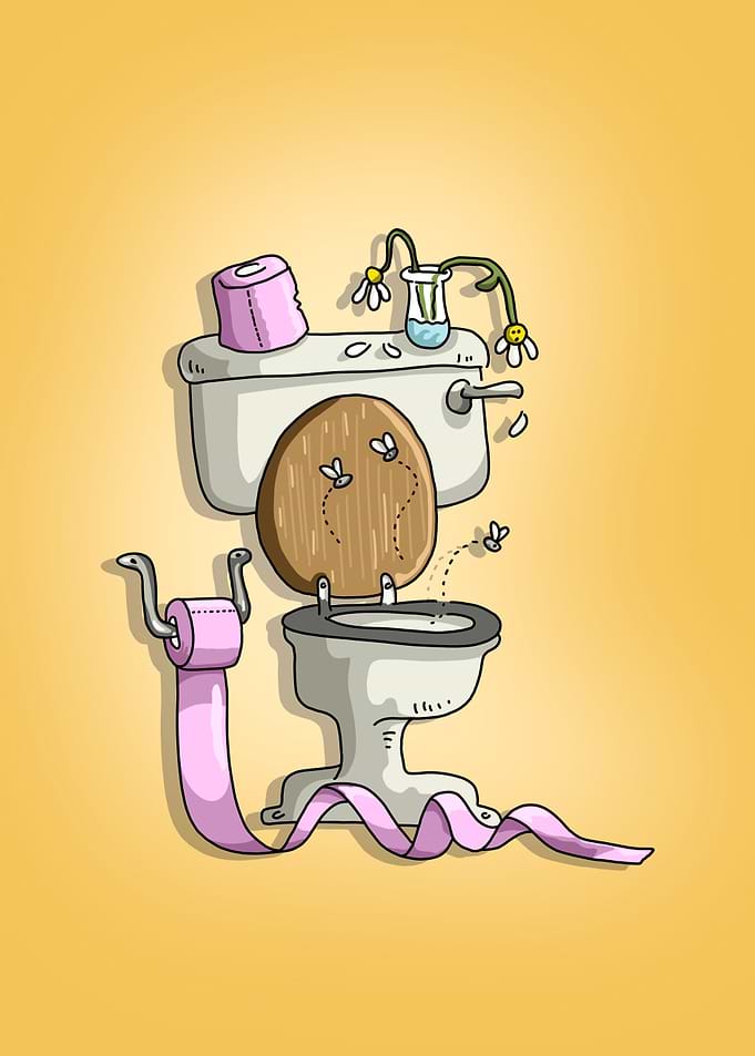 funny Toilet dirty Trouble