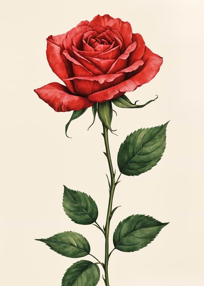 Classic Red Rose: A Timeless Floral Emblem