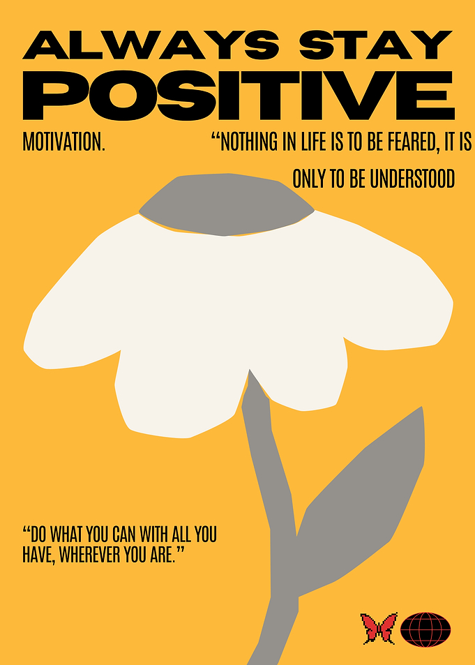 Stay Positive Motivation Poster