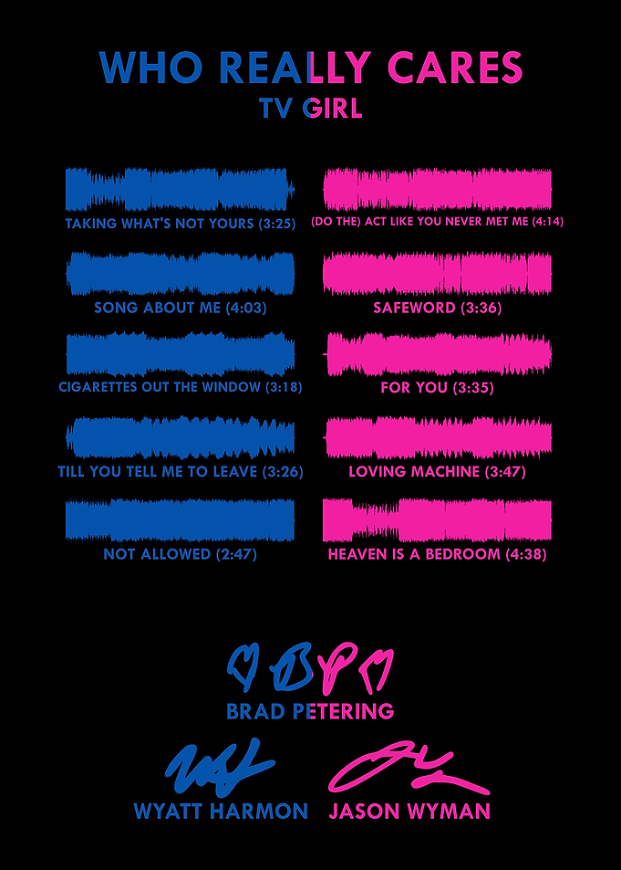 TV Girl 'Who Really Cares' Album Soundwave Art