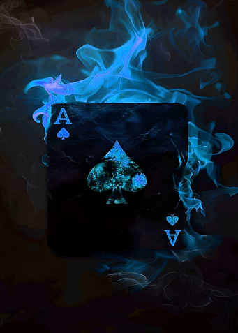 Ace of Spades in Flames
