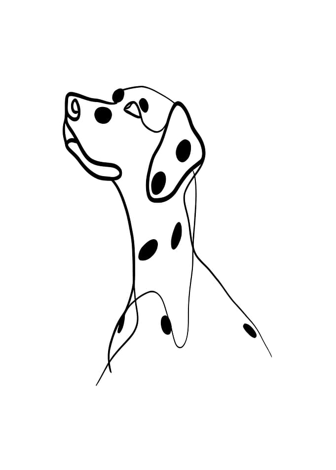 Dalmatian Line Art