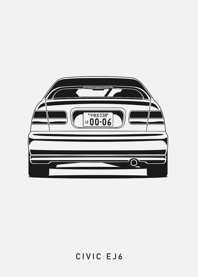 Civic EJ6 Rear View