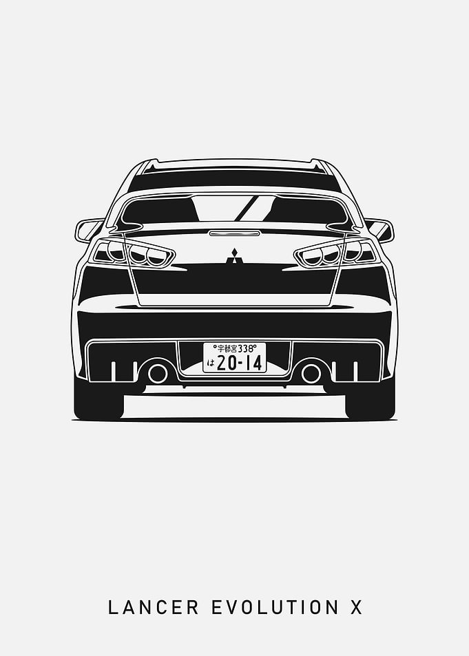 Lancer Evolution X Rear View