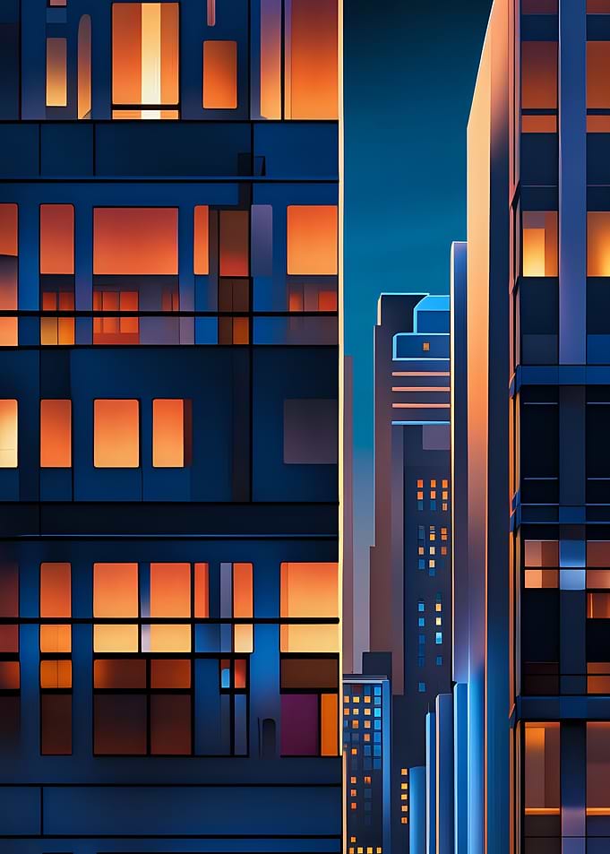 Modern city urban landscape portrait 22