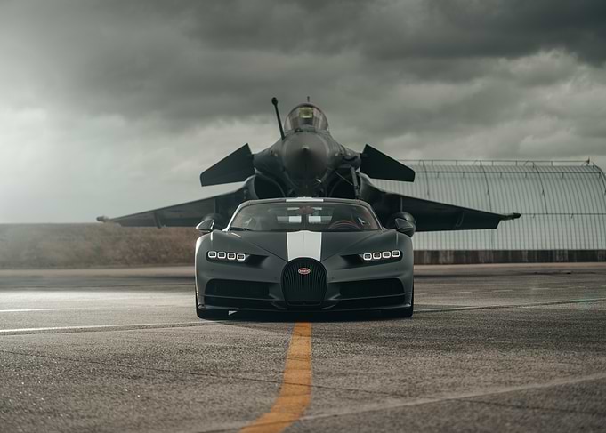 Bugatti & Fighter Jet