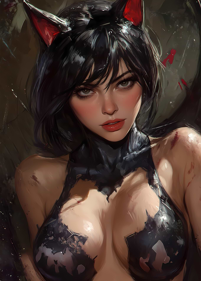 Cat-Eared Woman Portrait