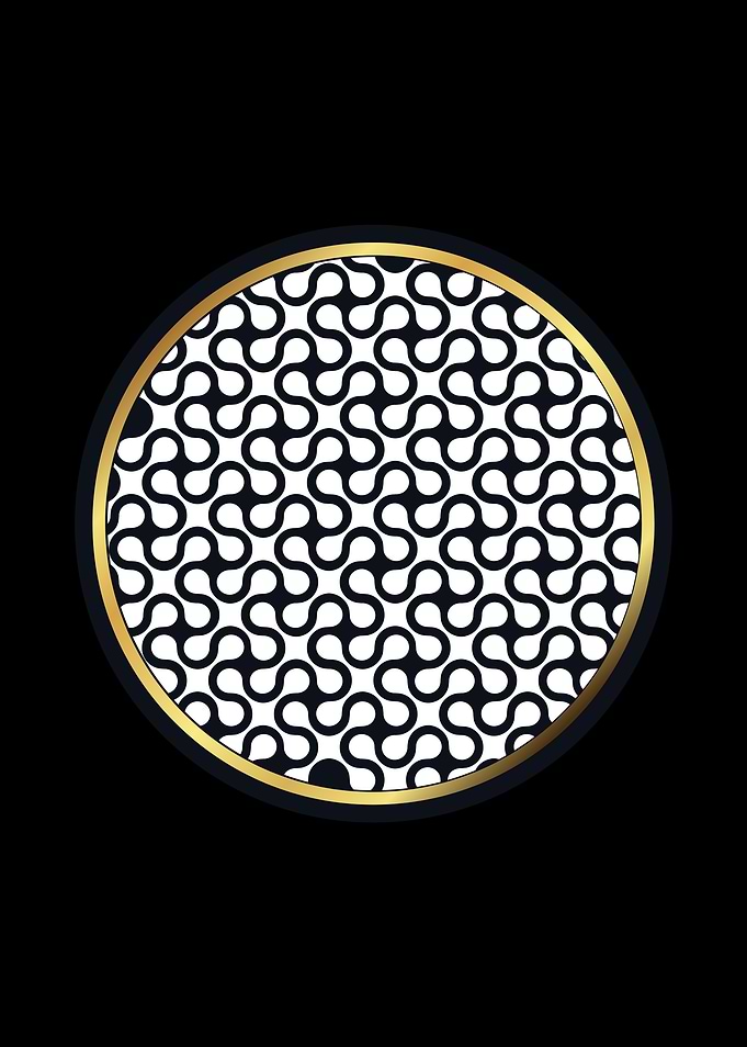 Black and Gold Geometric Pattern