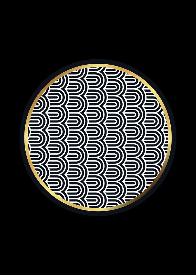 Black and Gold Geometric Pattern