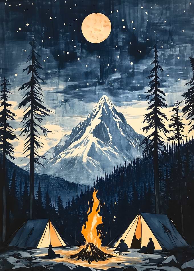 Campfire Under the Stars